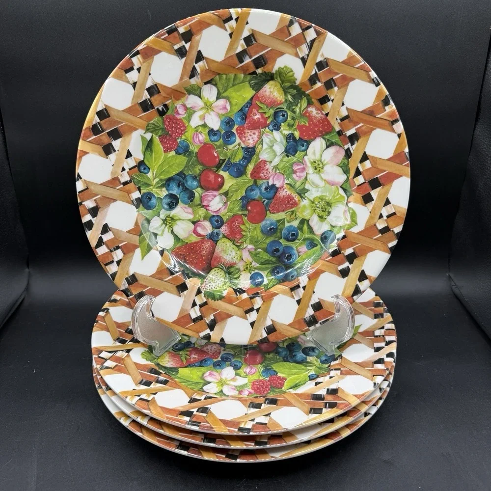 MacKenzie-Childs Berries & Blossoms Melamine 12
